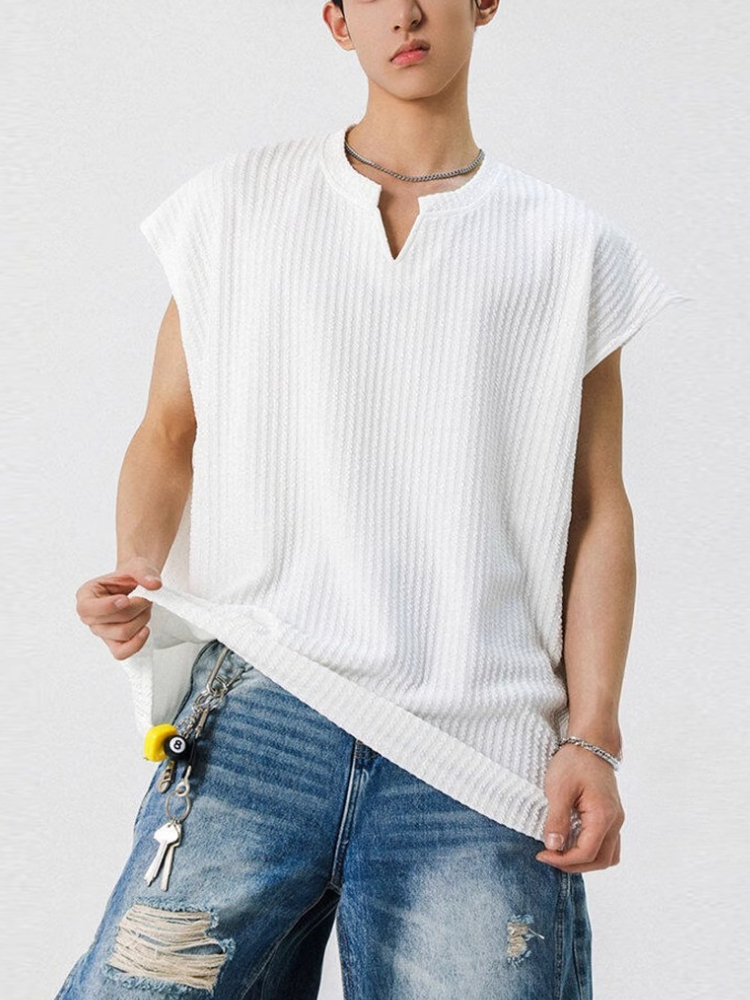 Solid Textured Ribbed Henley T - Tank Top Ribbed review and price