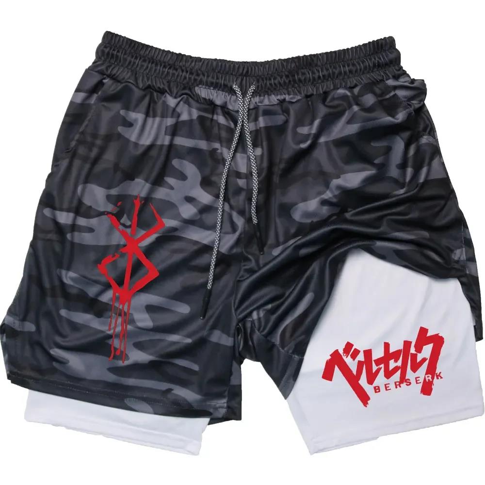 Anime Berserk 2 in 1 Gym Short - Compression Shorts Athletes review and price