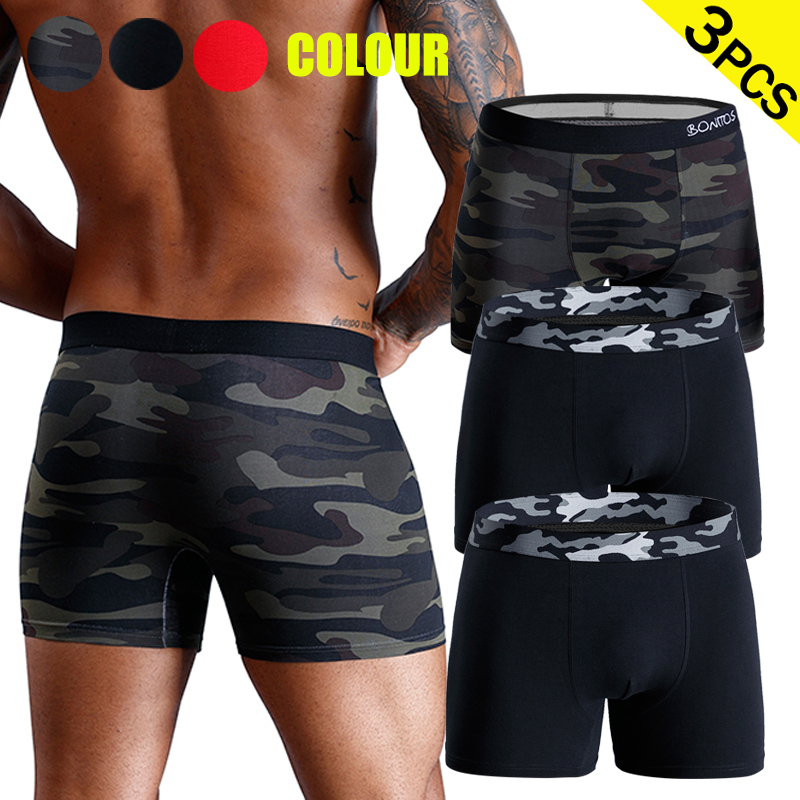3pcs Camouflage Men's Underpan - Boxer Brief Pack Cotton review and price